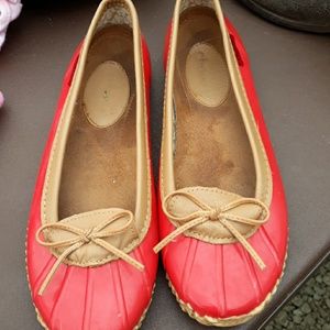 Chooka red rain shoes ladies sz 9